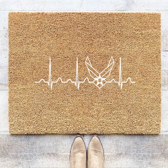 Air Force Heartbeat Coir Doormats