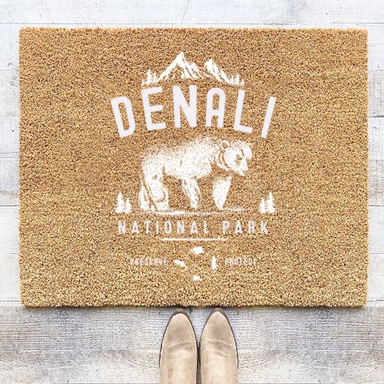 Alaska Coir Doormats Men's Women Children USA North Pole