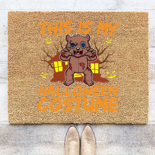 Scary Creepy Animal This Is My Halloween Costume Coir Doormats