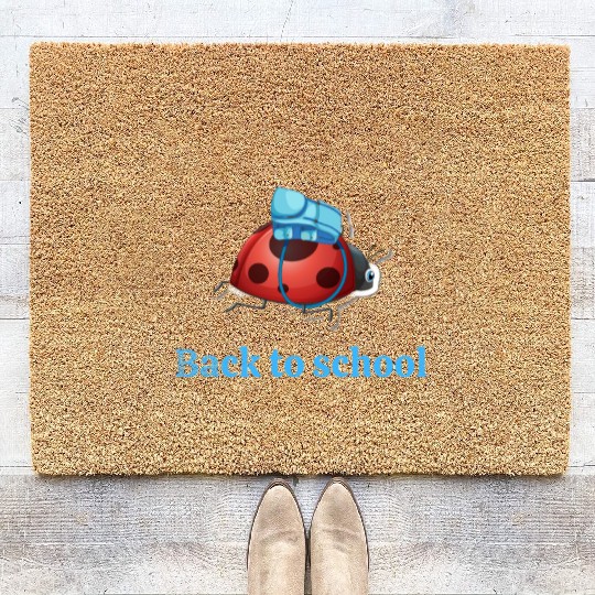 Ladybug back to school Coir Doormats