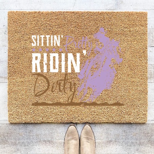 Forever Horseback Riding Equestrian Lifestyle Gift Coir Doormats