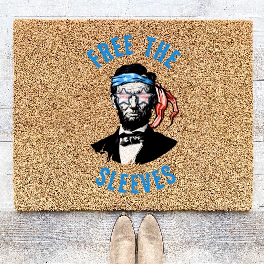 Funny Abraham Lincoln Flag United States Patriotic Coir Doormats