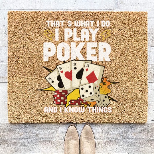 Poker Casino Poker Player Gambling Roulette Gift Coir Doormats