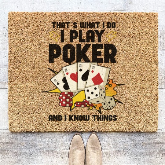 Poker Casino Poker Player Gambling Roulette Gift Coir Doormats