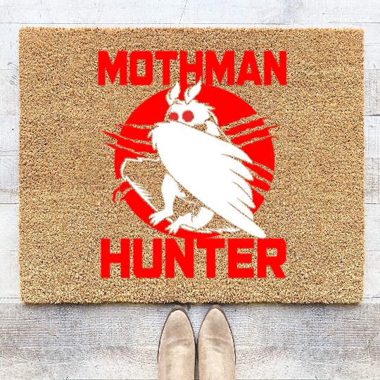 Cryptozoologist Cryptid Folklore Funny Mothman Coir Doormats