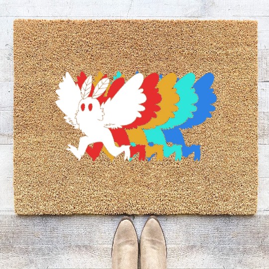 Cryptozoologist Cryptid Mothman Coir Doormats