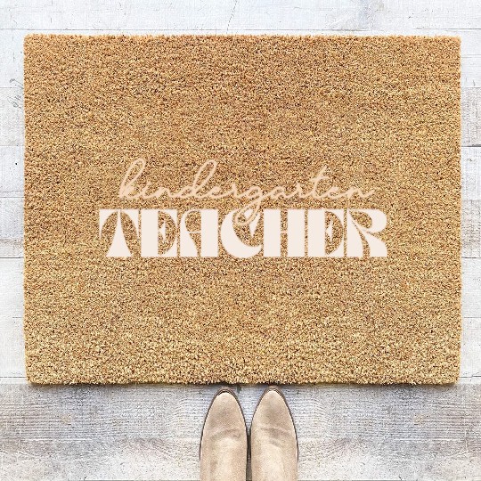 Retro Kindergarten Teacher Vintage Kinder Crew Coir Doormats