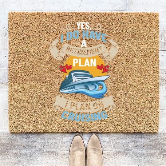 Cruise Ship Vacation Trip Party Sailing Boating Coir Doormats