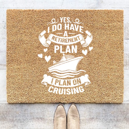 Cruise Ship Vacation Trip Party Sailing Boating Coir Doormats