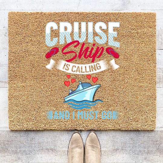 Cruise Ship Vacation Trip Party Sailing Boating Coir Doormats
