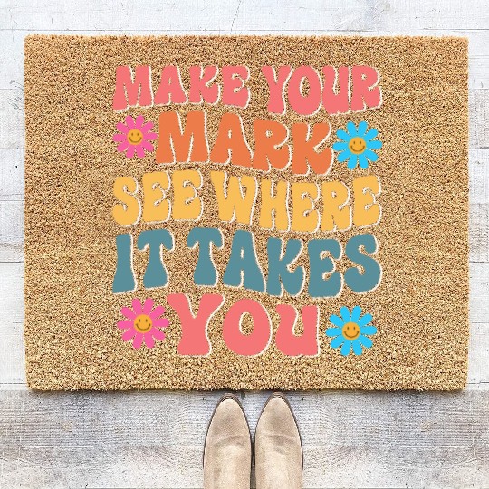 Make Your Mark Dot Day See Where It Takes You Coir Doormats