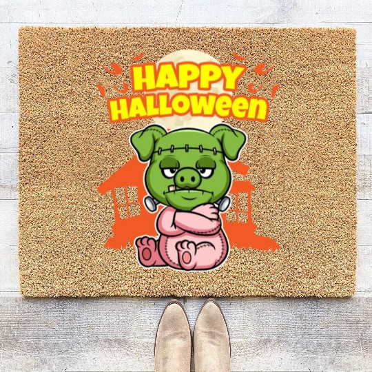 Happy Halloween Scary Funny Hallow's Eve Costume Coir Doormats