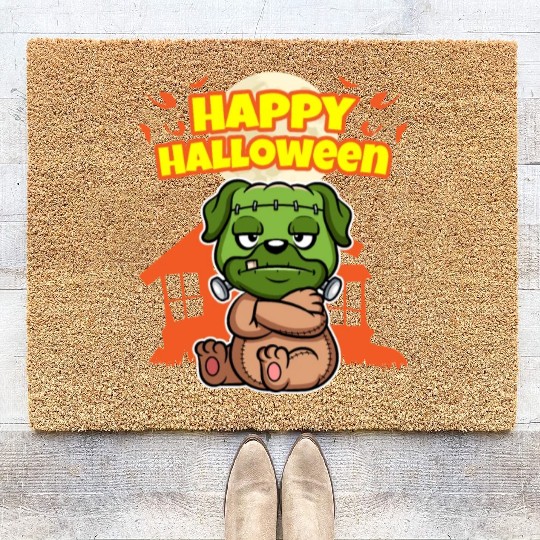 Happy Halloween Scary Funny Hallow's Eve Costume Coir Doormats