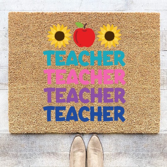 Funny Teacher svg, Teacher Appreciation svg, Kinde Coir Doormats