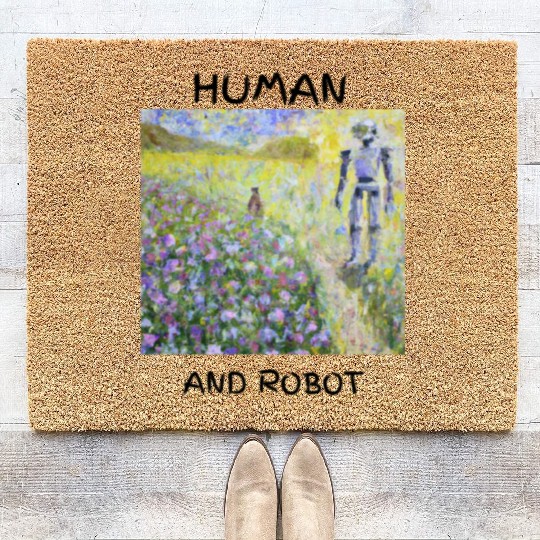 Human and Robot - We have Evolved Coir Doormats