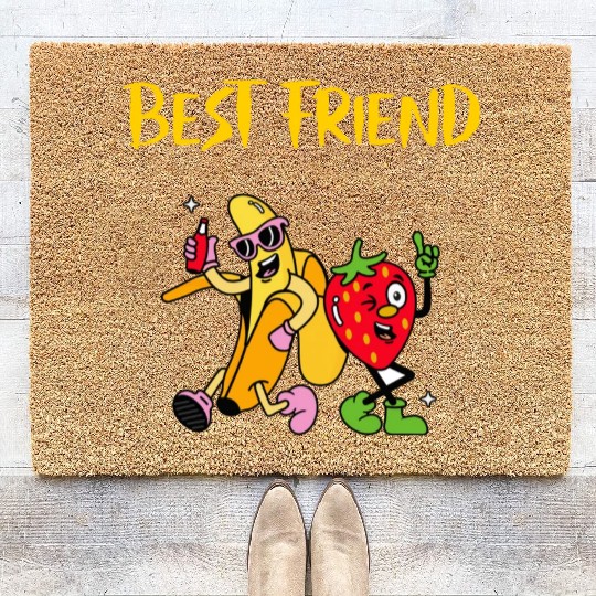 Banana design cartoon Coir Doormats