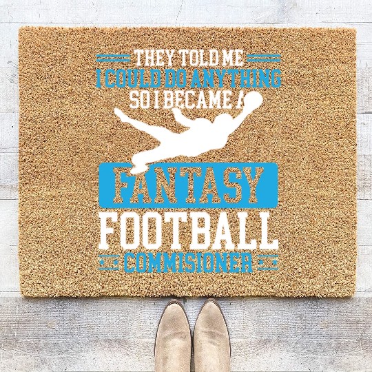 Fantasy Football Commissioner Championship Team Coir Doormats