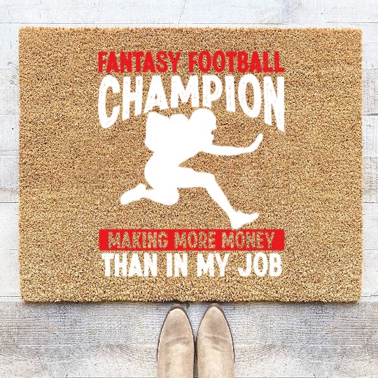 Fantasy Football Championship making Money Team Coir Doormats