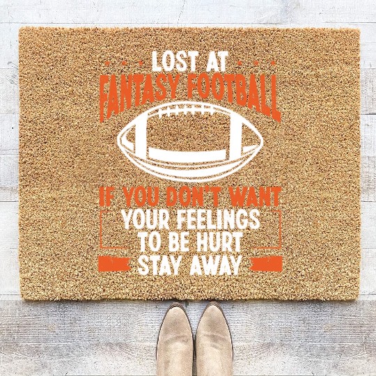 Fantasy Football Player Winner Team Trophy Coir Doormats