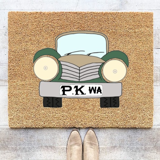 Old Car Khaki Afrikaans PK wa Coir Doormats