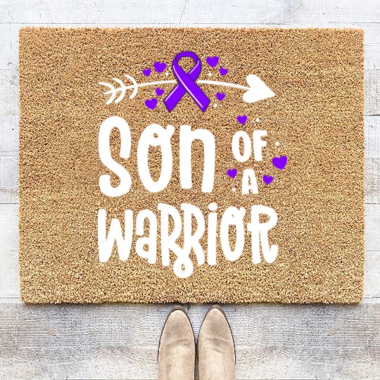 Son Of A Warrior Hodgkins Lymphoma Cancer Coir Doormats