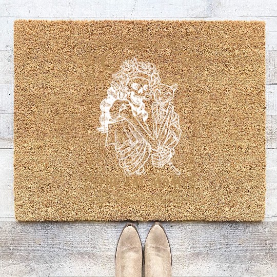 Cat Mom Tarot Card Occult Club Gothic Animal Coir Doormats