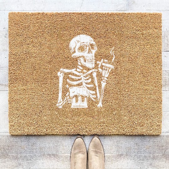Alcohol Tarot Card Occult Club Gothic Vice Coir Doormats