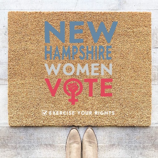 New Hampshire Women Vote Voter 2022 Election Coir Doormats