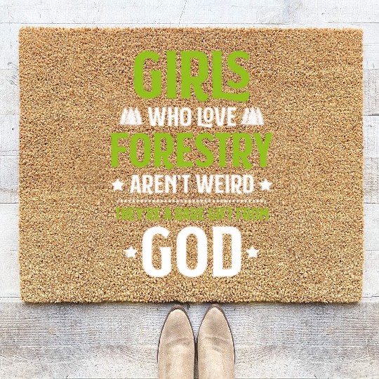 Forester Forestry Woodsman Woodman Forest Trees Coir Doormats