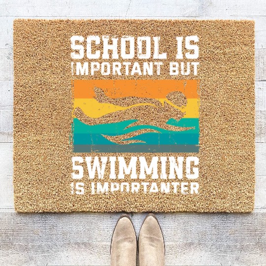 Swimming School Sport Swimmer Coir Doormats