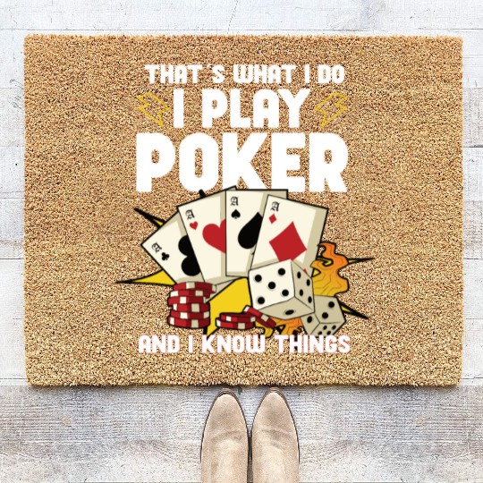 Poker Casino Poker Player Gambling Roulette Gift Coir Doormats