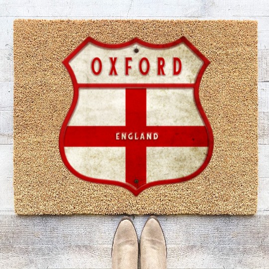 Oxford England coat of arms Coir Doormats