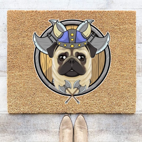 Pug I Valhalla I Viking Coir Doormats