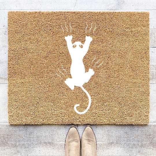 Angry cat Coir Doormats