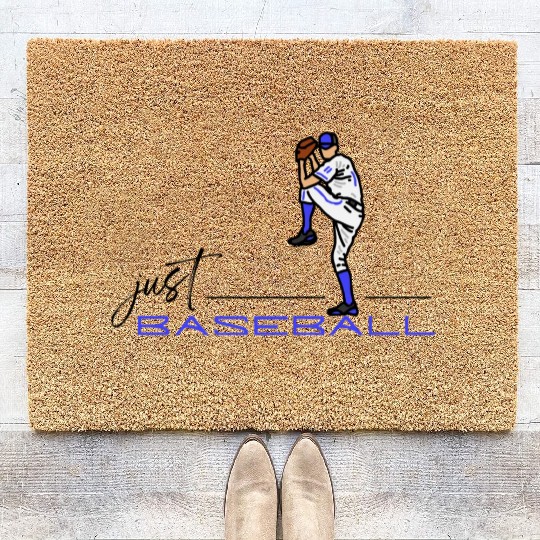 Just Baseball (Pitcher) Coir Doormats