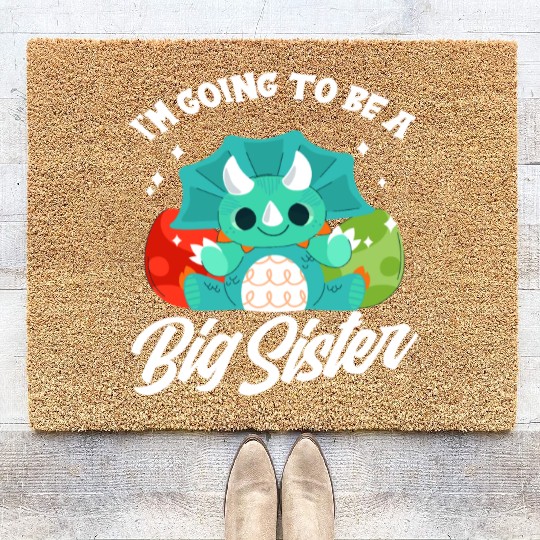 Dinosaur Pregnant Sister Offspring Coir Doormats