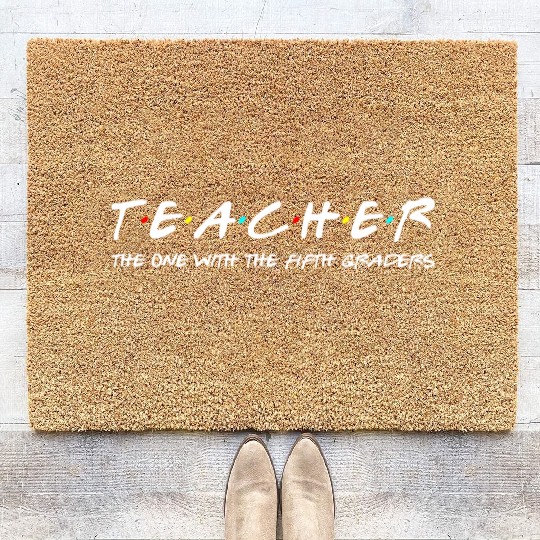 Fifth Grade Teacher Team Funny Elementary Teaching Coir Doormats
