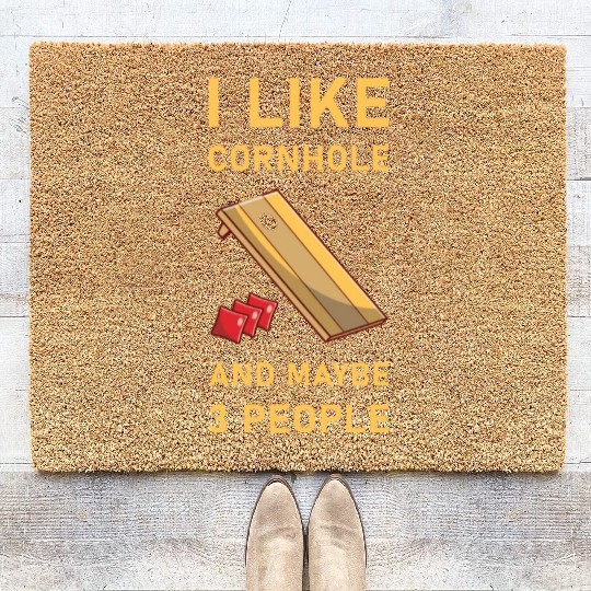 I like cornhole and maybe 3 people - Bean Bag Toss Coir Doormats