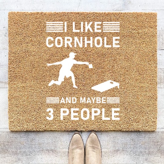 I like cornhole and maybe 3 people - Bean Bag Toss Coir Doormats