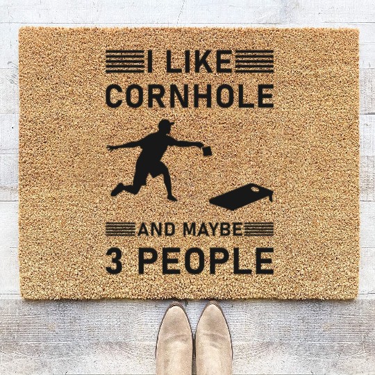 I like cornhole and maybe 3 people - Bean Bag Toss Coir Doormats