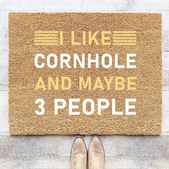 I like cornhole and maybe 3 people - Bean Bag Toss Coir Doormats