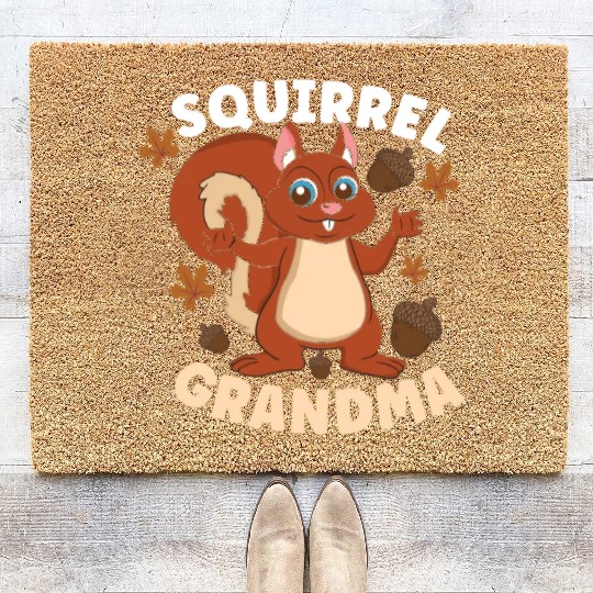 Funny Squirrel Fan Squirrel Lover Chipmunk Addict Coir Doormats