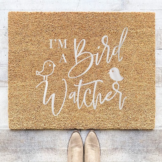 I m a bird watcher Coir Doormats