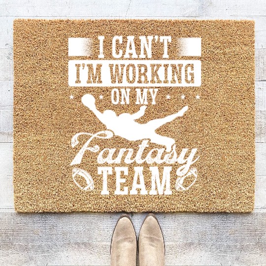 Fantasy Football Player I can working on my Team Coir Doormats