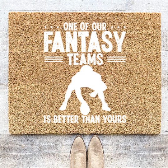 Fantasy Football Team is better than yours Player Coir Doormats
