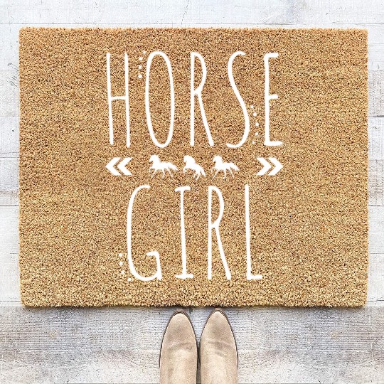 Horse Girl Horses Racing Riding Gifts Coir Doormats