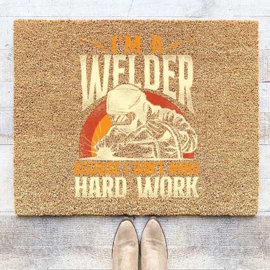 Welder Welding Vintage Retro I'm A Coir Doormats