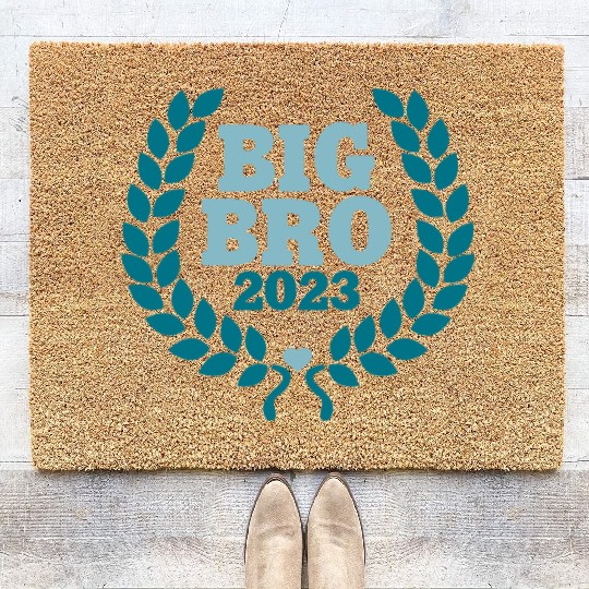 Big Bro 2023 - Big Brother Baby Birth Boy Gift Coir Doormats