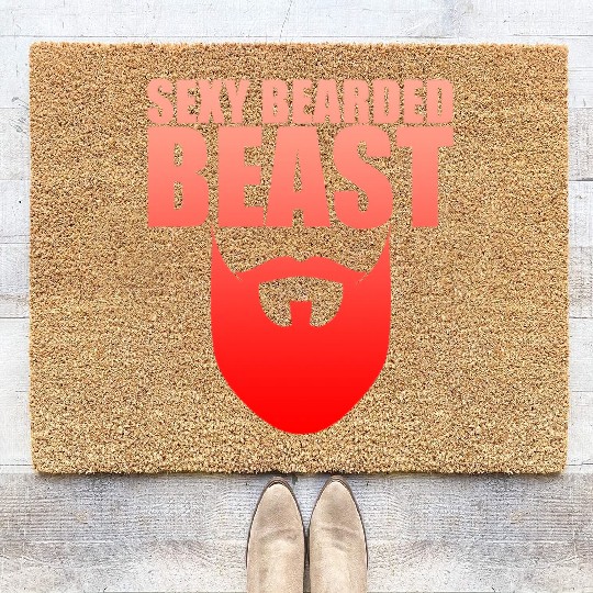Sexy Bearded Beast 2 Coir Doormats