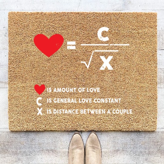 amount of love math Coir Doormats